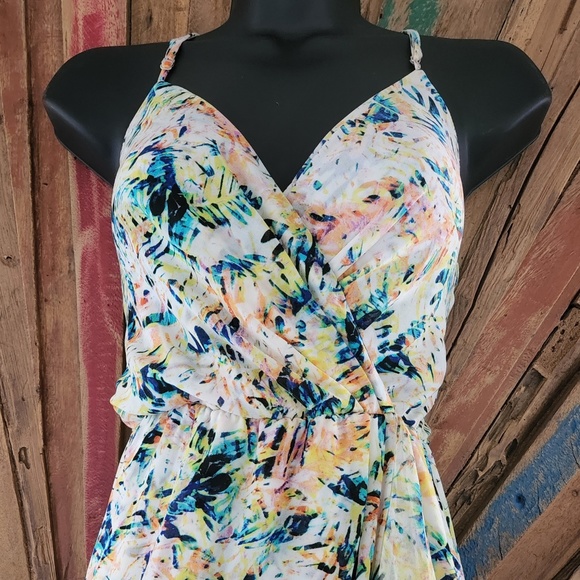 Parker Halle floral Maxi 100% silk Dress/Gown in Monticello Sz XS - Picture 4 of 8